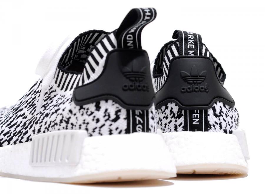 Adidas NMD R1 Primeknit Zebra White BZ0219 - ADIDAS Originals