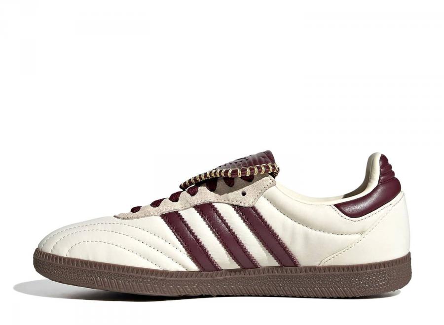 Adidas Originals Samba Long Thongue Ayakkabi Cream White / Maroon / Gold Metallic IH9045 - ADIDAS Originals