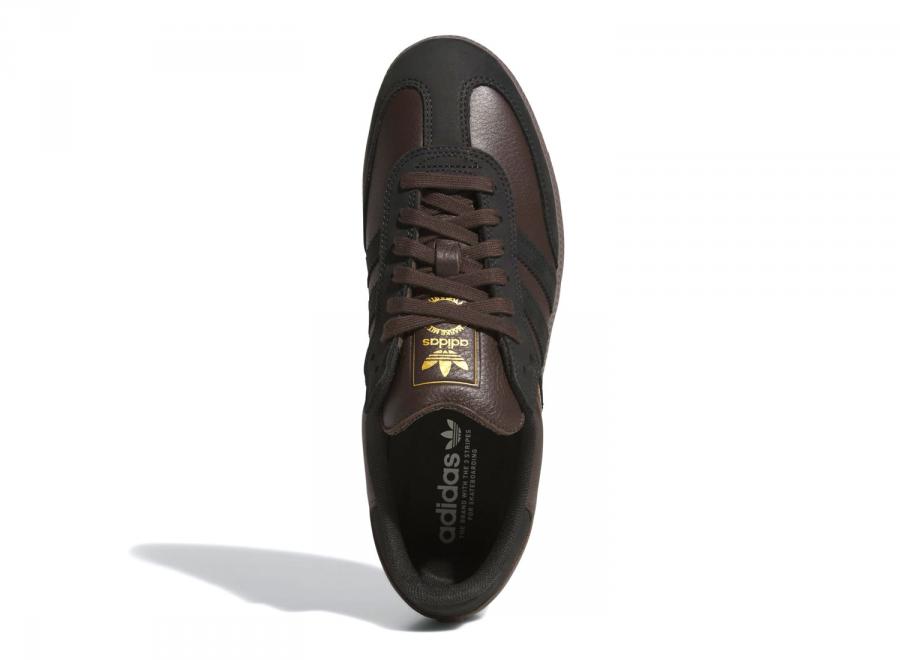 Adidas Skateboarding Samba Adv Dark Brown / Core Black / Gum KJ0263 - ADIDAS Originals