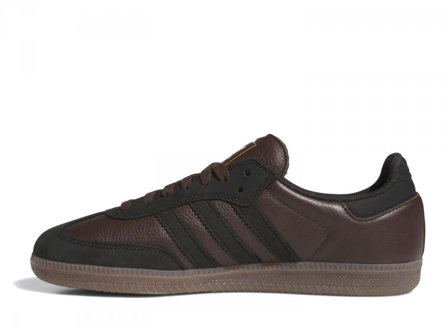 Adidas Skateboarding Samba Adv Dark Brown / Core Black / Gum KJ0263 - ADIDAS Originals