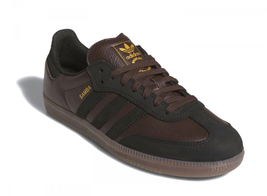 Adidas Skateboarding Samba Adv Dark Brown / Core Black / Gum KJ0263 - ADIDAS Originals
