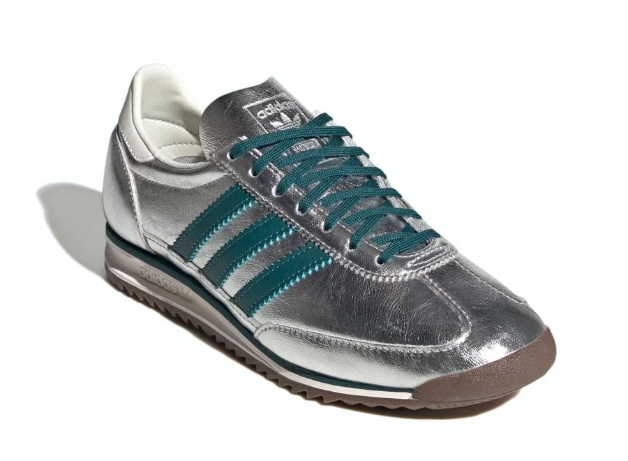 Adidas SL72 OG Silver Metallic / Rich Green / Off White KJ2293 - ADIDAS Originals