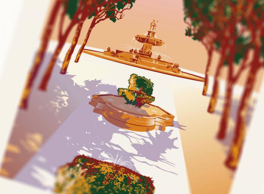 Affiche Bonjour Aix en Provence / Cours / Vincent Maunier - Magasin General Plus