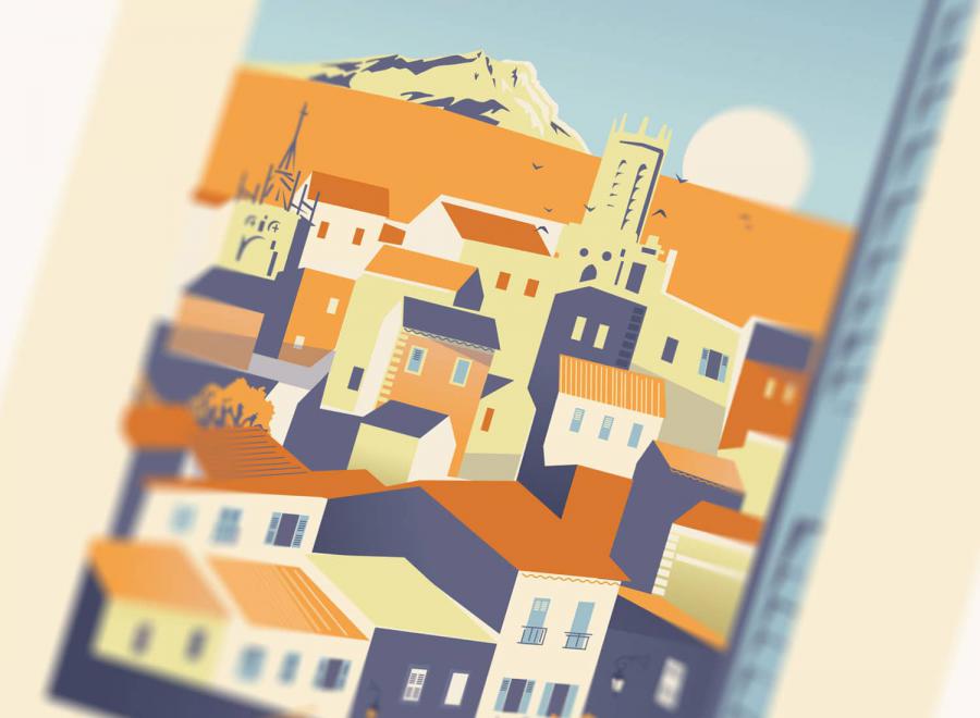 Affiche Bonjour Aix en Provence / Fenetre / Vincent Maunier - Magasin General Plus