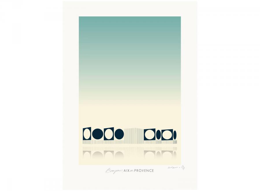Affiche Bonjour Aix en Provence / Fondation / Vincent Maunier - Magasin General Plus