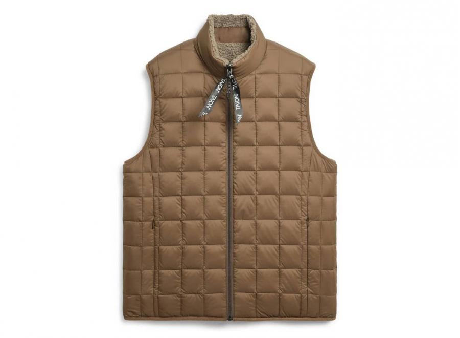 Taion Down x Boa Reversible Down Vest Light Brown / Beige - Taion