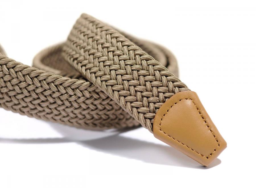Anderson Woven Elasticated Belt Beige - Andersons