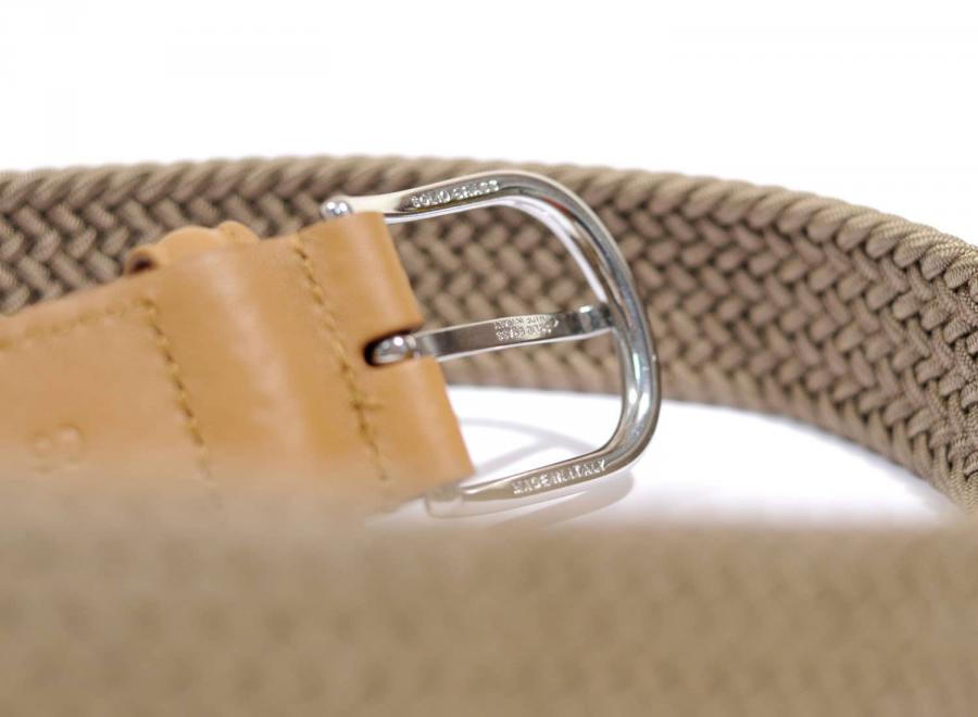 Anderson Woven Elasticated Belt Beige - Andersons