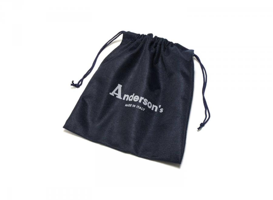 Anderson Woven Leather Stretch Belt Black - Andersons