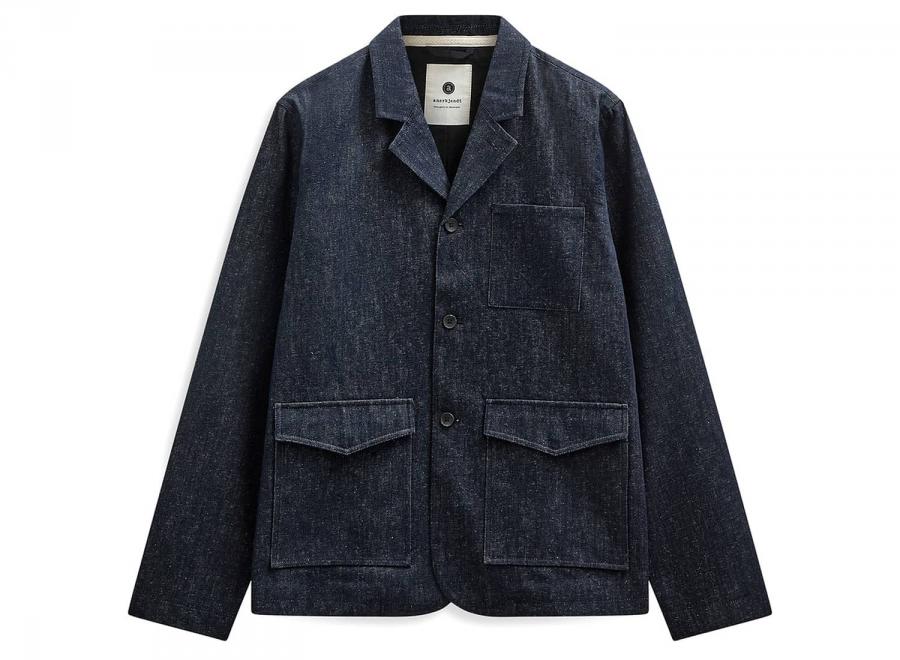 Anerkjendt Akjoe Denim Blazer Dark Blue Denim 902552 - Anerkjendt