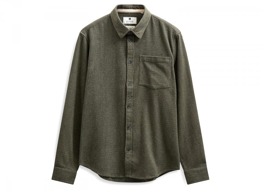Anerkjendt Akleif Brused Ls Shirt Forest Night 902577 - Anerkjendt