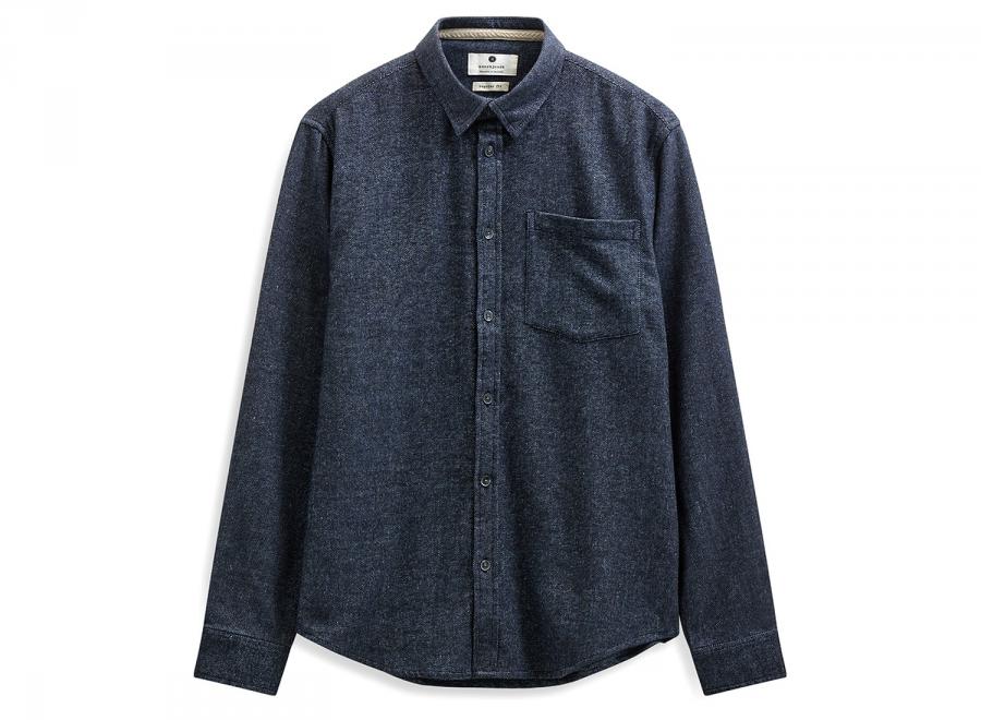 Anerkjendt Akleif Brused Ls Shirt Sky Captain 902577 - Anerkjendt