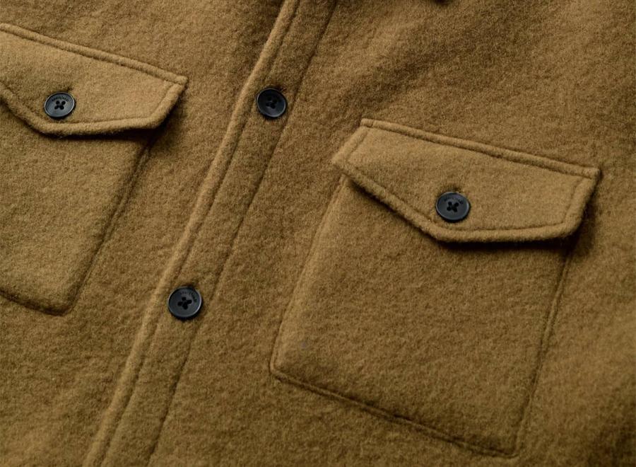 Anerkjendt Akoscar Boiled Wool Overshirt Ermine 902022 - Anerkjendt