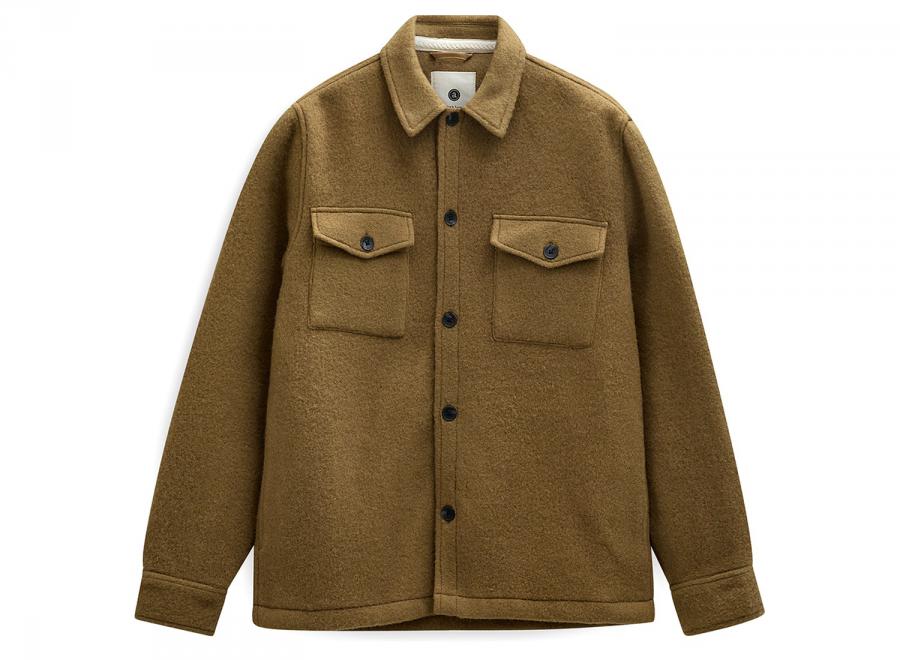 Anerkjendt Akoscar Boiled Wool Overshirt Ermine 902022 - Anerkjendt