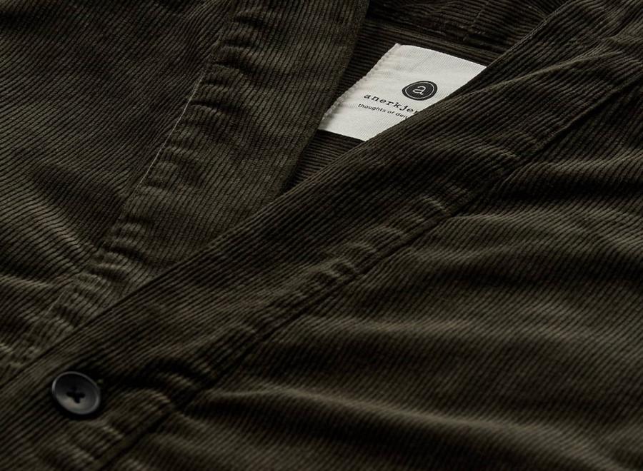 Anerkjendt Akotto Cord Overshirt Forest Night 902716 - Anerkjendt