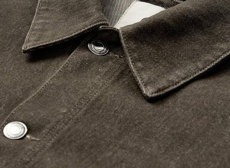 Anerkjendt Akozzy Dyed Denim Overshirt Forest Night 902715 - Anerkjendt