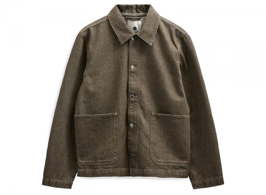 Anerkjendt Akozzy Dyed Denim Overshirt Forest Night 902715 - Anerkjendt