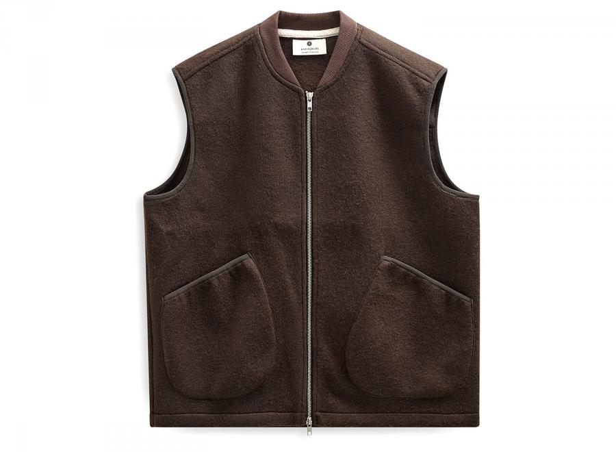Anerkjendt Akrobin Boiled Wool Gilet Delicioso 902694 - Anerkjendt