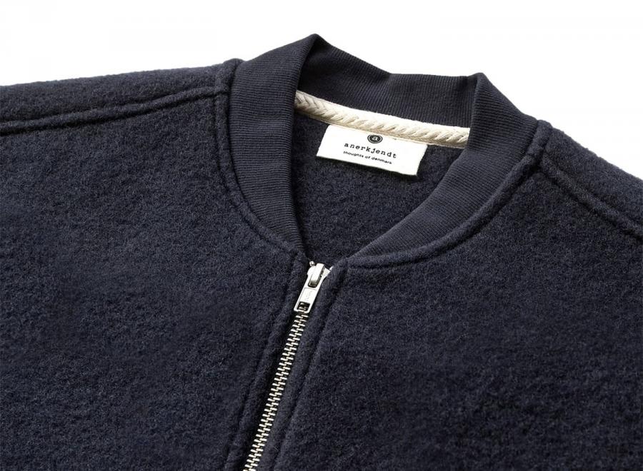 Anerkjendt Akrobin Boiled Wool Gilet Sky Captain 902694 - Anerkjendt