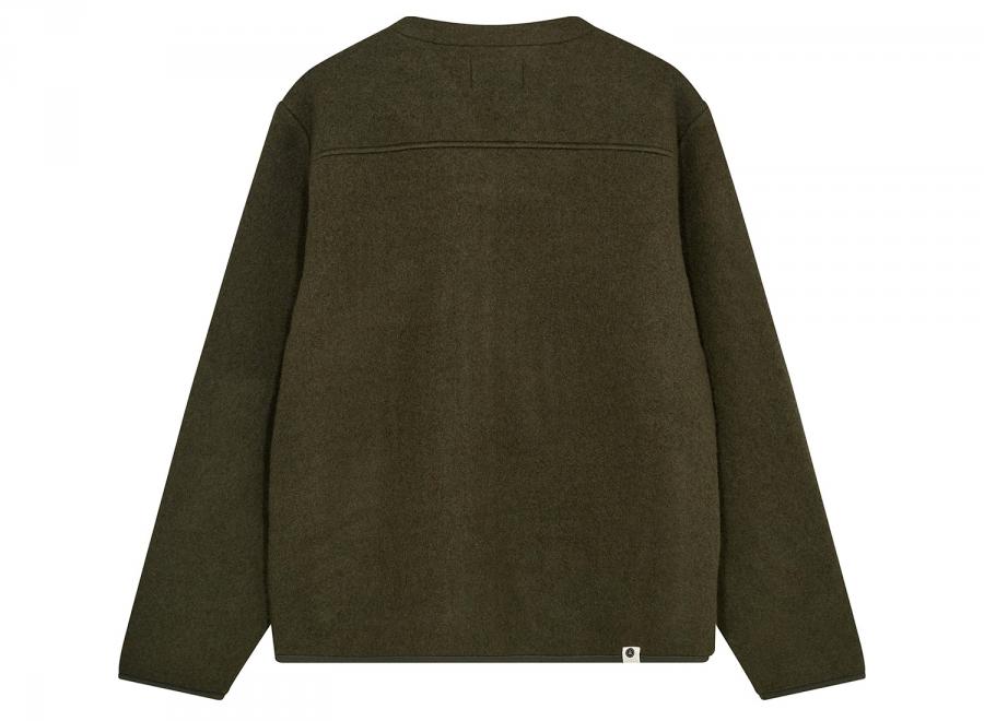 Anerkjendt Aksigurd Boiled Wool Overshirt Forest Night 902023 - Anerkjendt