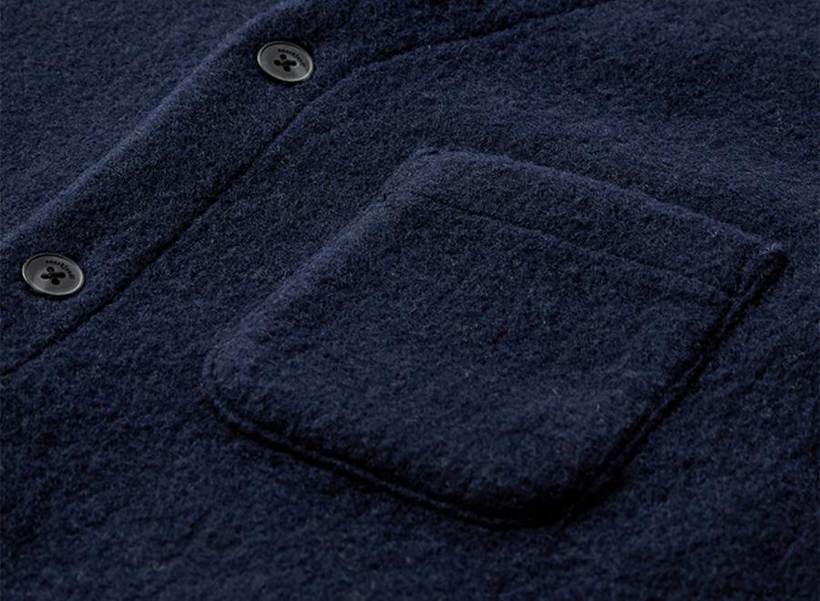 Anerkjendt Aksigurd Boiled Wool Overshirt Sky Captain 902023 - Anerkjendt