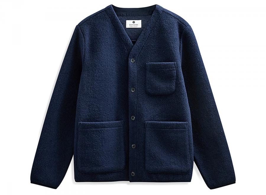 Anerkjendt Aksigurd Boiled Wool Overshirt Sky Captain 902023 - Anerkjendt
