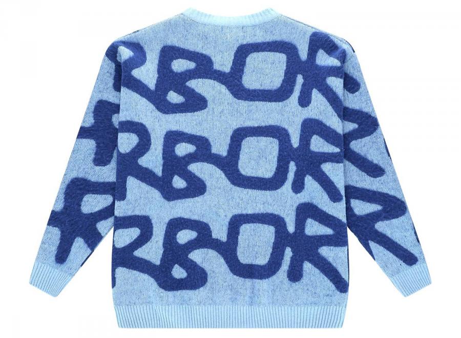 Arbor Antwerp Big Logo Arbor Alpaca Knit Blue - Arbor Antwerp