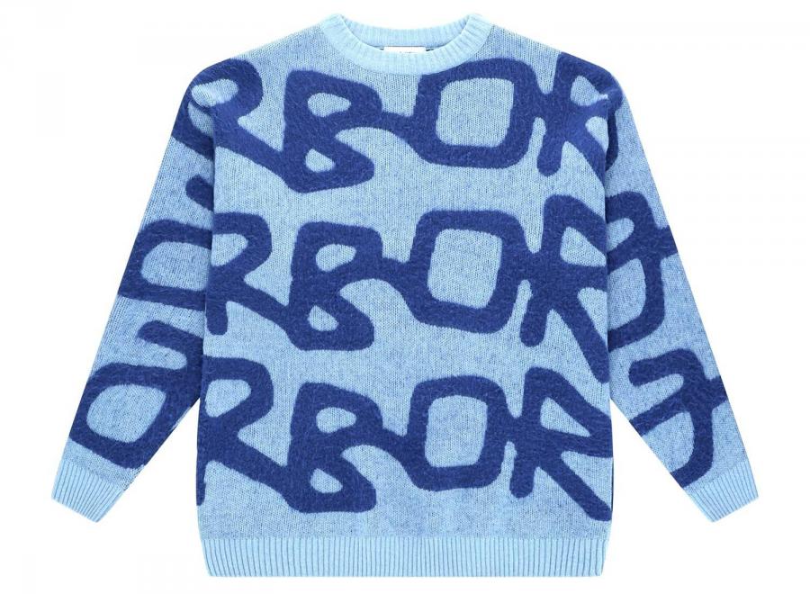 Arbor Antwerp Big Logo Arbor Alpaca Knit Blue - Arbor Antwerp