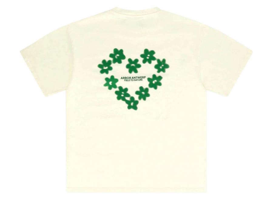 Arbor Antwerp Faded Flower Tshirt Cream - Arbor Antwerp