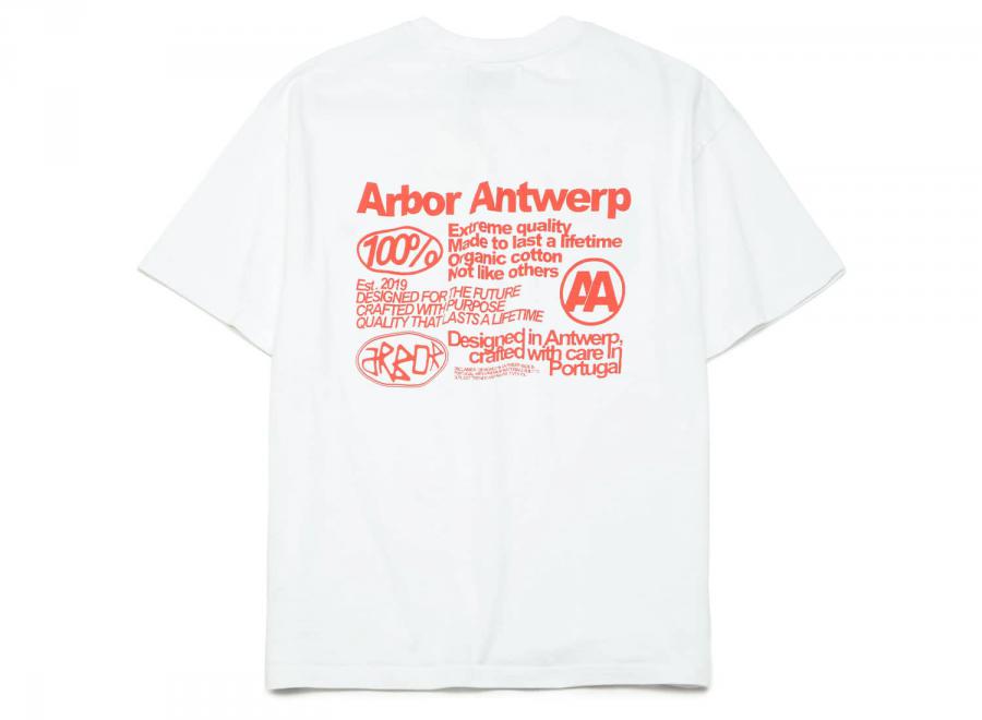 Arbor Antwerp Quality Tshirt White / Red - Arbor Antwerp