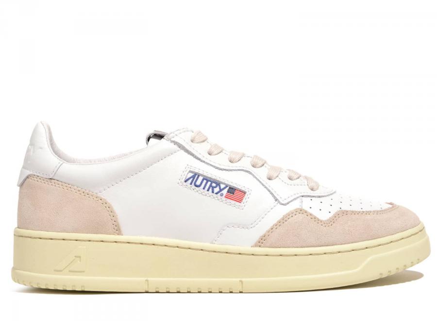 Autry 01 Low LS33 Leather Suede White / White - Autry