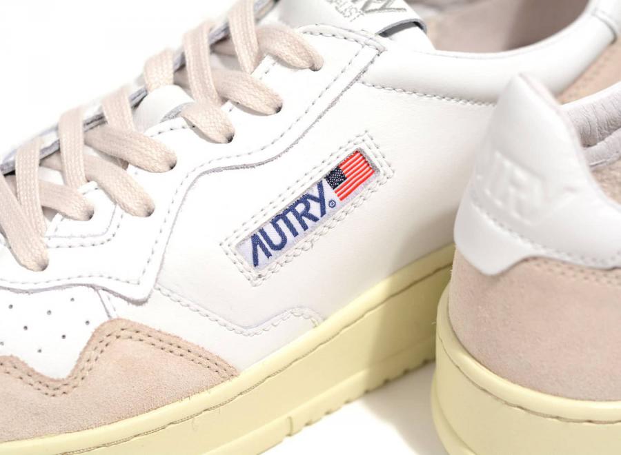 Autry 01 Low LS33 Leather Suede White / White - Autry