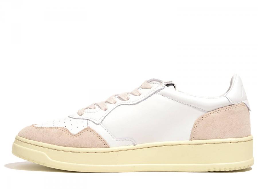 Autry 01 Low LS33 Leather Suede White / White - Autry