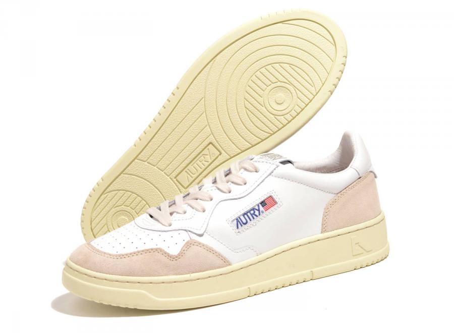 Autry 01 Low LS33 Leather Suede White / White - Autry