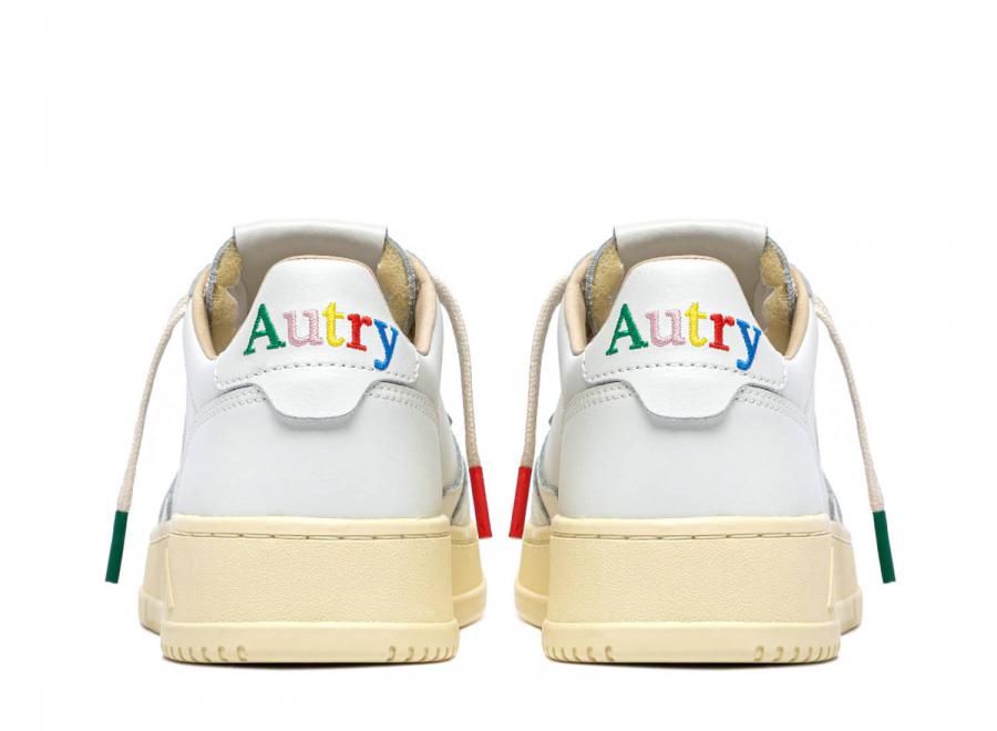 Autry Medalist Low BG01 Leather Logo White / White - Autry