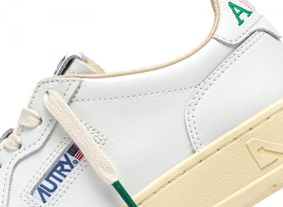 Autry Medalist Low BG01 Leather Logo White / White - Autry