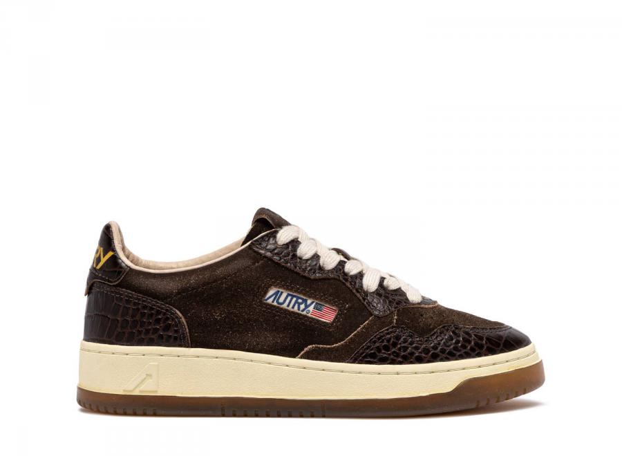 Autry Medalist Low CJ01 Leather / Cocco Print Mustang / Brown - Autry