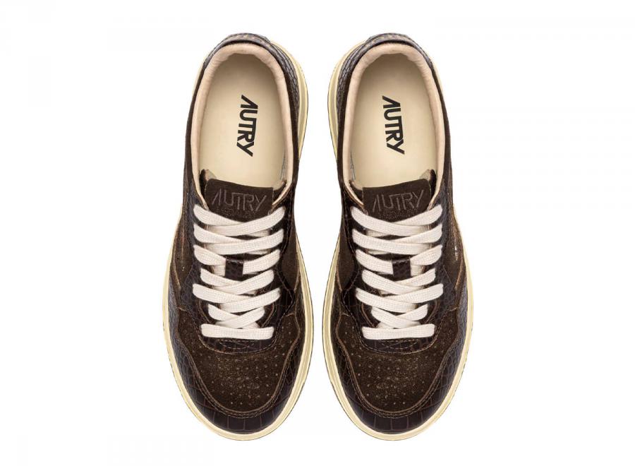 Autry Medalist Low CJ01 Leather / Cocco Print Mustang / Brown - Autry