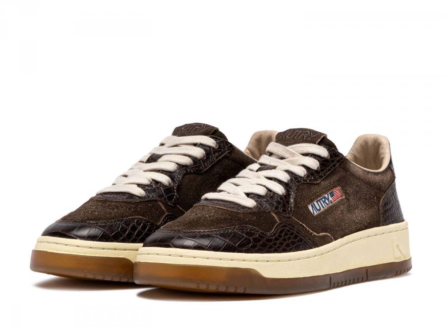 Autry Medalist Low CJ01 Leather / Cocco Print Mustang / Brown - Autry