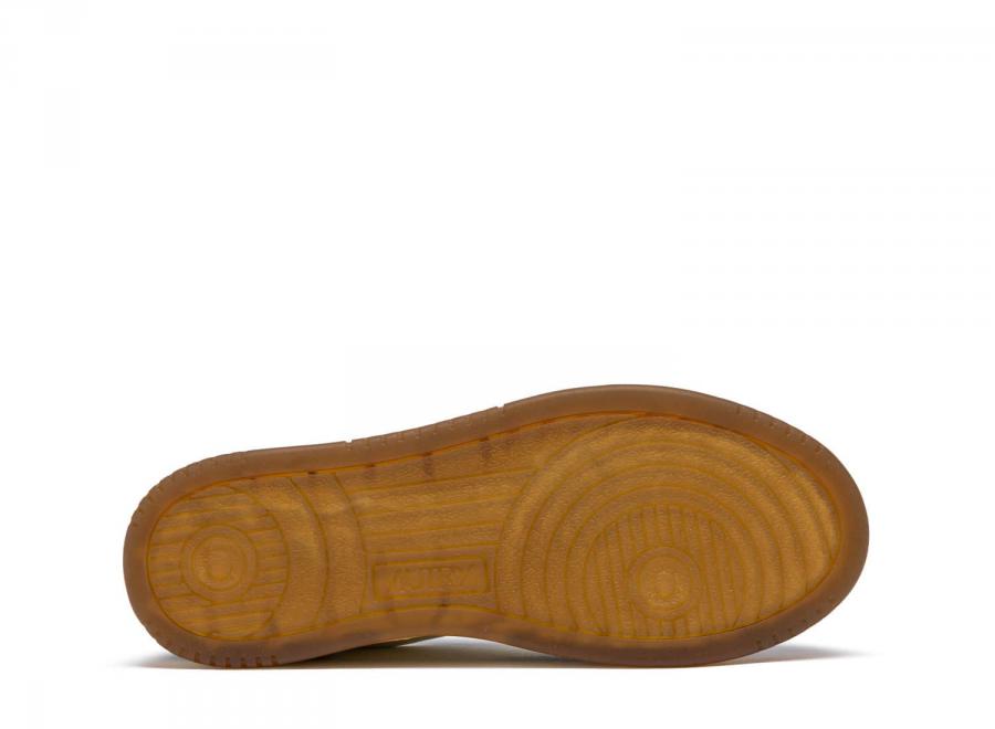Autry Medalist Low CZ02 Leather / Cocco Print Marshmallow / Green - Autry