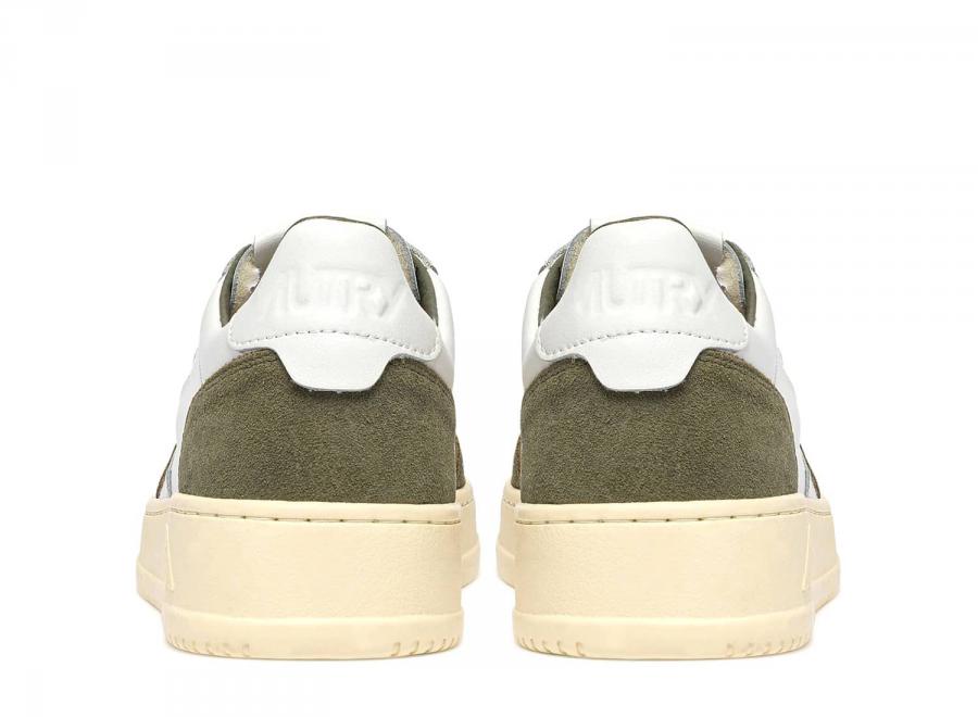 Autry Medalist Low FT21 Soft Leather / Suede White / Smoked Green - Autry