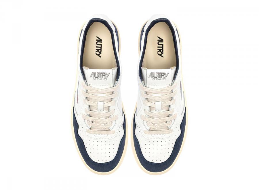 Autry Medalist Low FT22 Soft Leather / Suede White / Denim - Autry