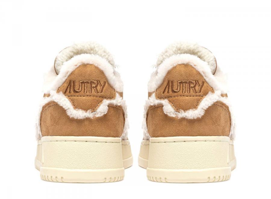 Autry Medalist Low GX01 Suede / Shearling Cognac - Autry