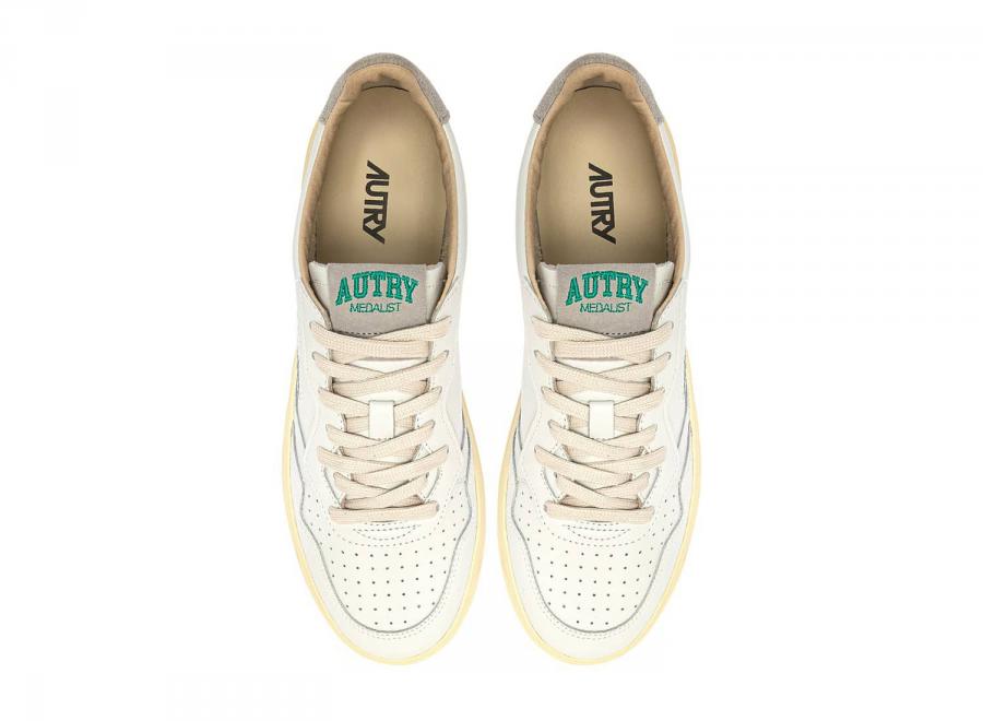 Autry Medalist Low HJ01 Leather / Suede / Logo White / Nuvole - Autry