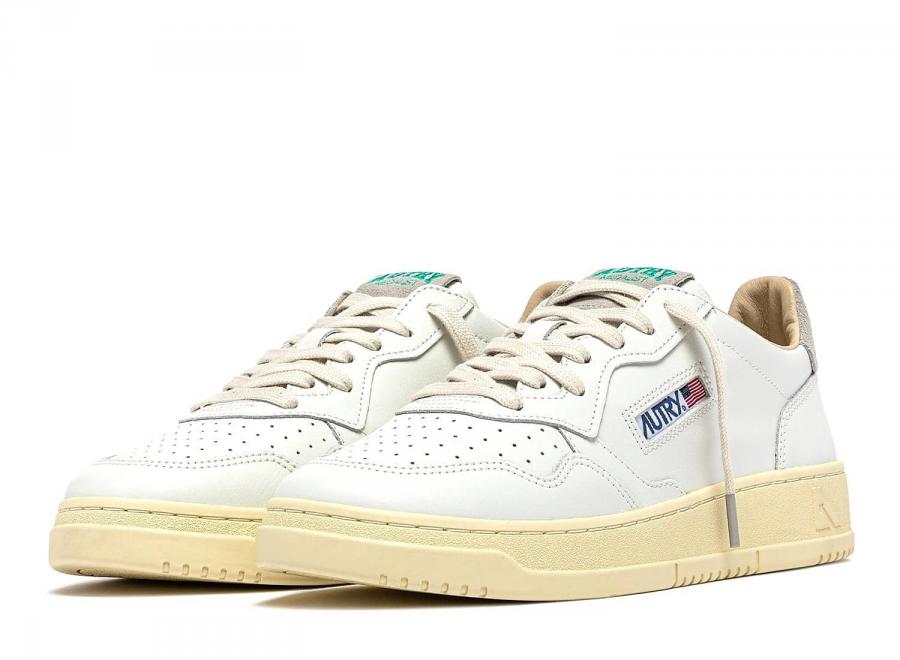 Autry Medalist Low HJ01 Leather / Suede / Logo White / Nuvole - Autry