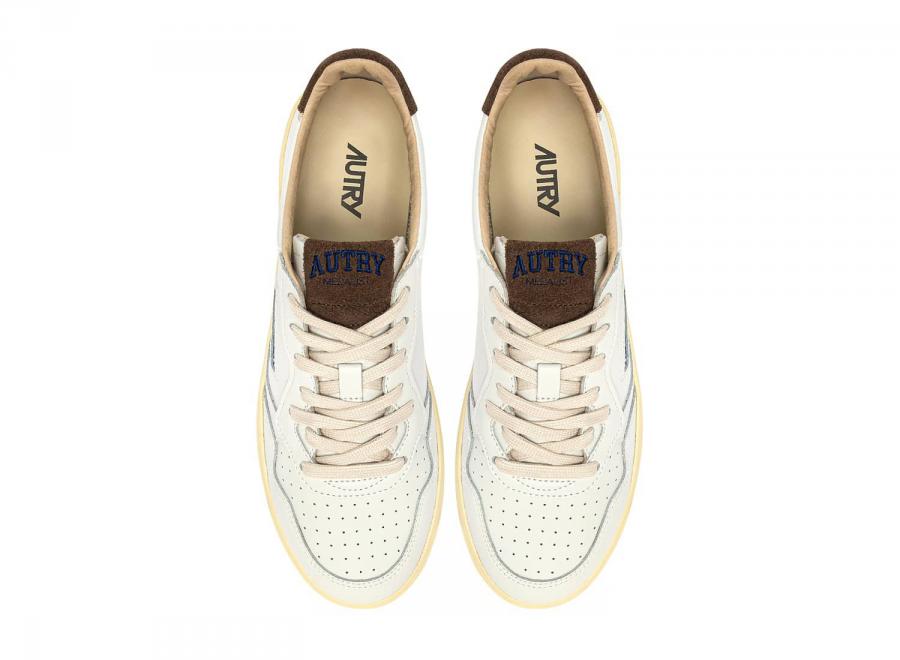 Autry Medalist Low HJ03 Leather / Suede / Logo White / Chocolate Chip - Autry