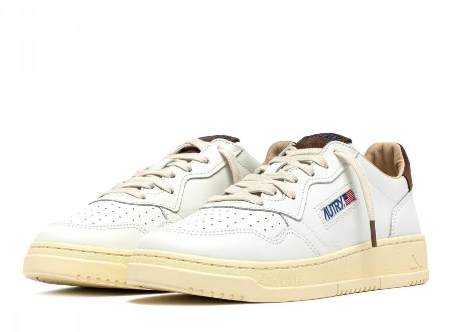 Autry Medalist Low HJ03 Leather / Suede / Logo White / Chocolate Chip - Autry