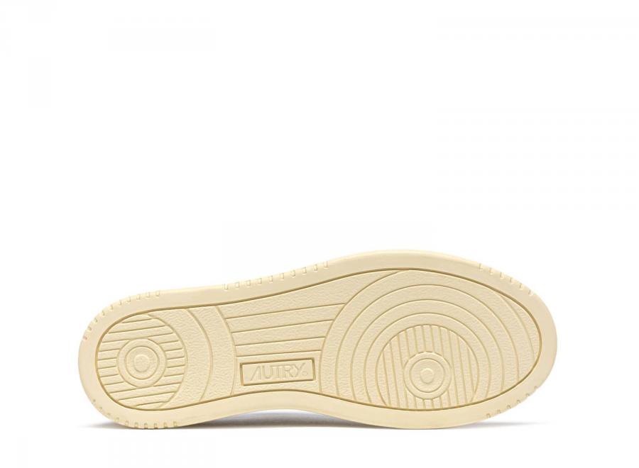 Autry Medalist Low HJ04 Leather / Printed Logo Suede White / Lavagna - Autry