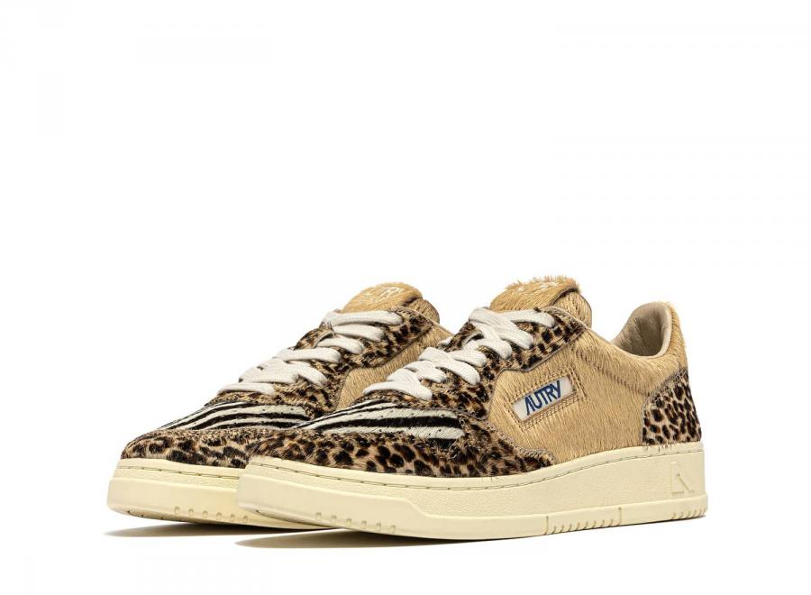 Autry Medalist Low JA02 Mix Pony / Safari Leo / Zebra / Ivory - Autry