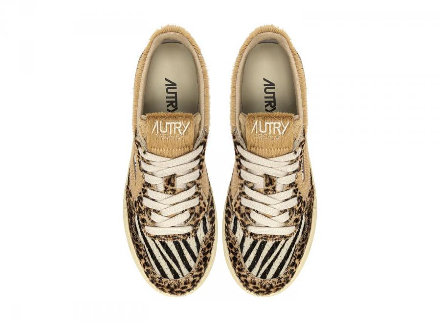 Autry Medalist Low JA02 Mix Pony / Safari Leo / Zebra / Ivory - Autry